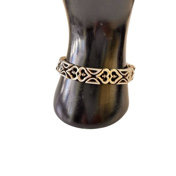 Chunky Silvertone Heart Link Bracelet 7.5"-8.5" Lobster Clasp - Picture 3 of 6